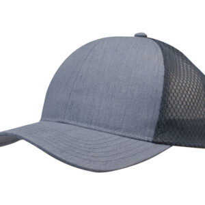 Light Brushed Poly Cotton Marle Cap with Honeycomb Mesh Back