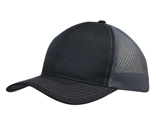 Breathable Poly Twill Cap with Honeycomb Mesh