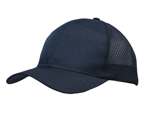 Breathable Poly Twill Cap with Honeycomb Mesh