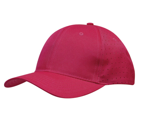 Breathable Poly Twill Cap with Circle Perforations