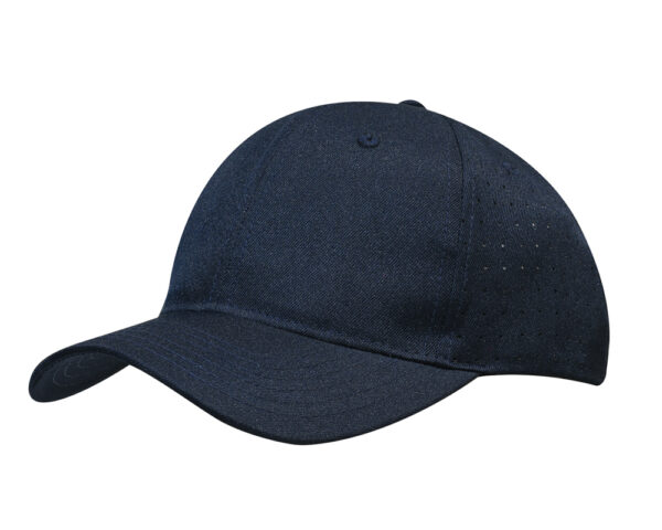 Breathable Poly Twill Cap with Circle Perforations