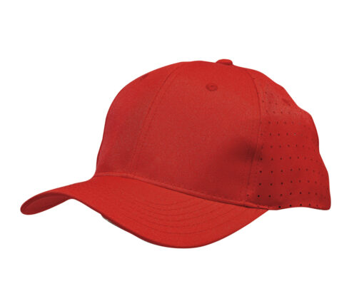 Breathable Poly Twill Cap with Circle Perforations