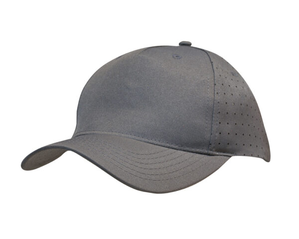 Breathable Poly Twill Cap with Circle Perforations