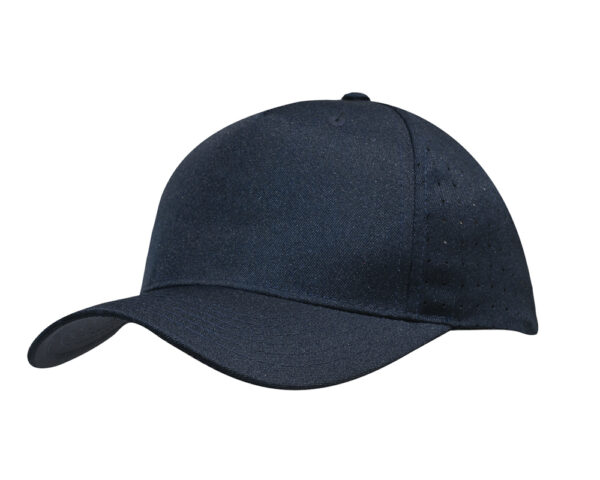 Breathable Poly Twill Cap with Circle Perforations