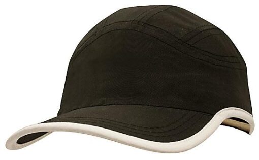 Microfibre Sports Cap with Trim on Edge of Crown & Peak