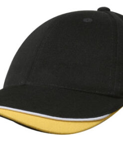 Brushed Heavy Cotton Cap with Indented Peak