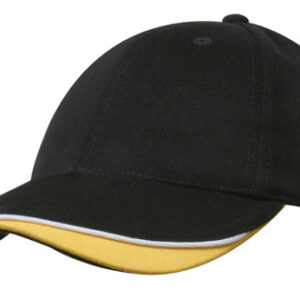 Brushed Heavy Cotton Cap with Indented Peak