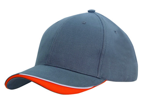 Brushed Heavy Cotton Cap with Indented Peak