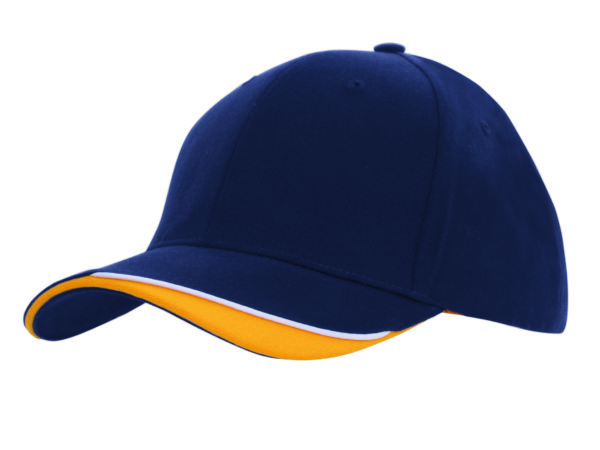 Brushed Heavy Cotton Cap with Indented Peak