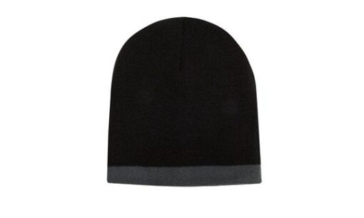 Roll Down Two Tone Acrylic Beanie