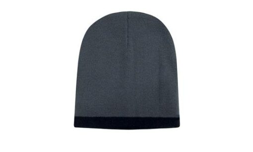 Roll Down Two Tone Acrylic Beanie