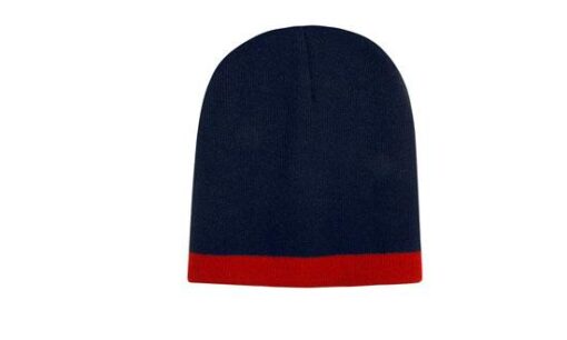 Roll Down Two Tone Acrylic Beanie