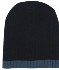 Two Tone Cable Knit Beanie