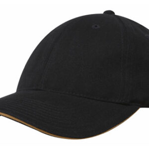 Brushed Heavy Cotton Cap with Sandwich Trim