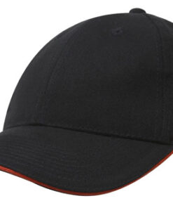 Brushed Heavy Cotton Cap with Sandwich Trim