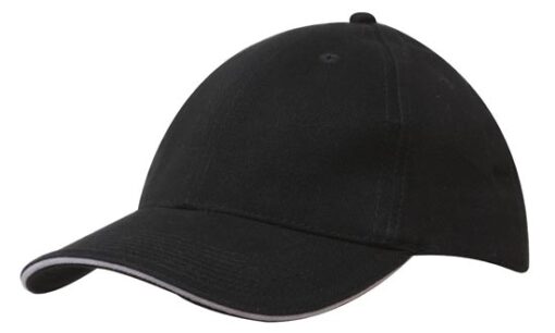 Brushed Heavy Cotton Cap with Sandwich Trim