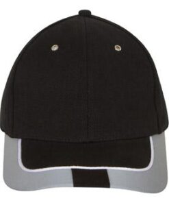 Brushed Heavy Cotton Cap with Reflective Trim & Tab on Peak