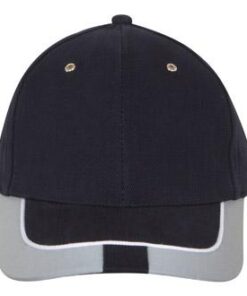 Brushed Heavy Cotton Cap with Reflective Trim & Tab on Peak