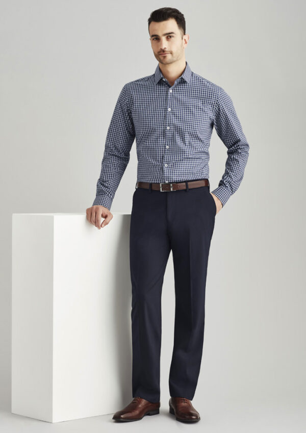 Mens Comfort Wool Stretch Flat Front Pant