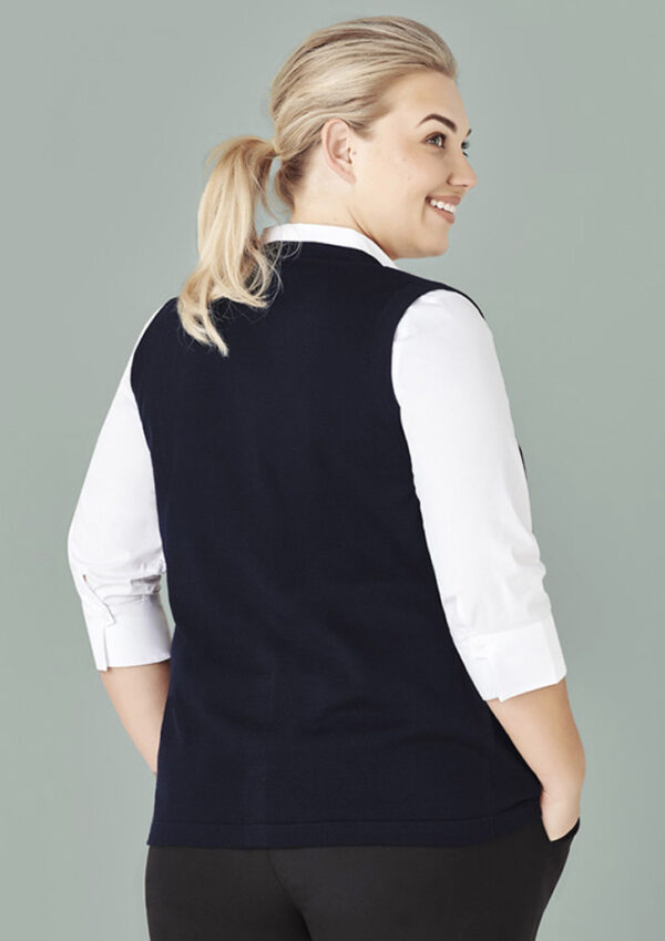 Womens Button Front Knit Vest