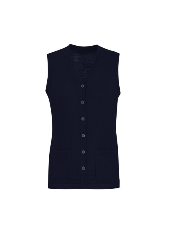 Womens Button Front Knit Vest