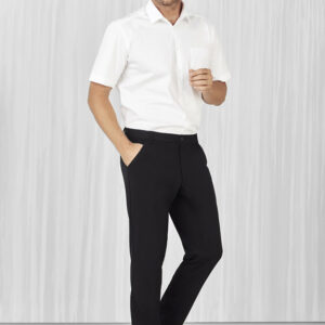 Mens Comfort Waist Flat Front Pant