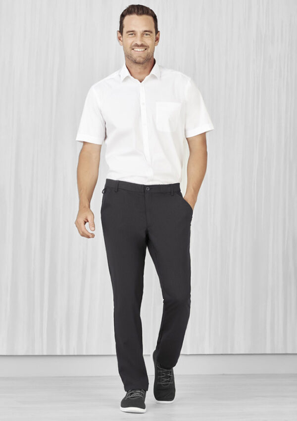 Mens Comfort Waist Flat Front Pant