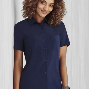 Womens Florence Plain Short Sleeve Shirt