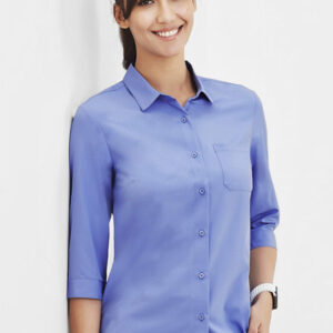 Womens Florence Plain 3/4 Sleeve Shirt