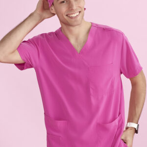 Unisex Pink Printed Scrub Cap