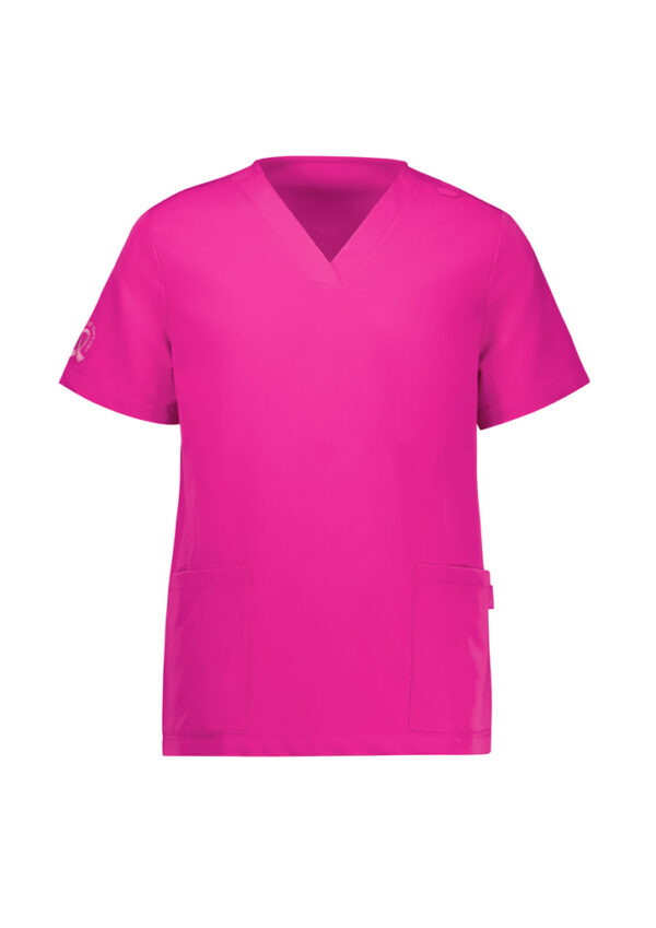 Womens Pink V-Neck Scrub Top