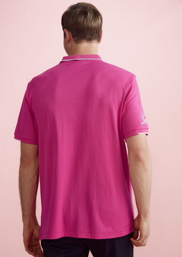 Mens Pink Short Sleeve Polo