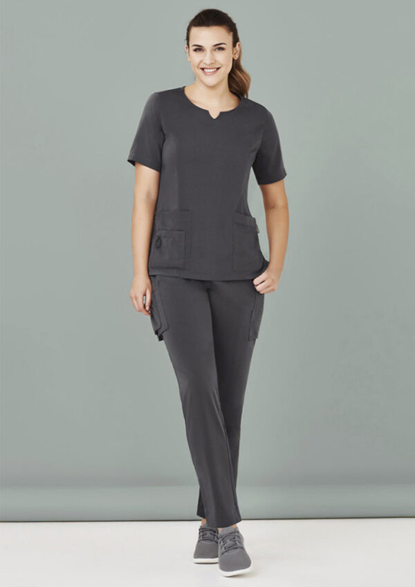 Womens Avery Round Neck Scrub Top