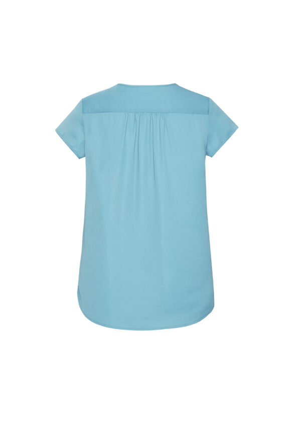 Womens Kayla V-Neck Pleat Blouse