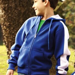 BOCINI Kids Contrast Fleece Zip Through Hoodie CJ1222