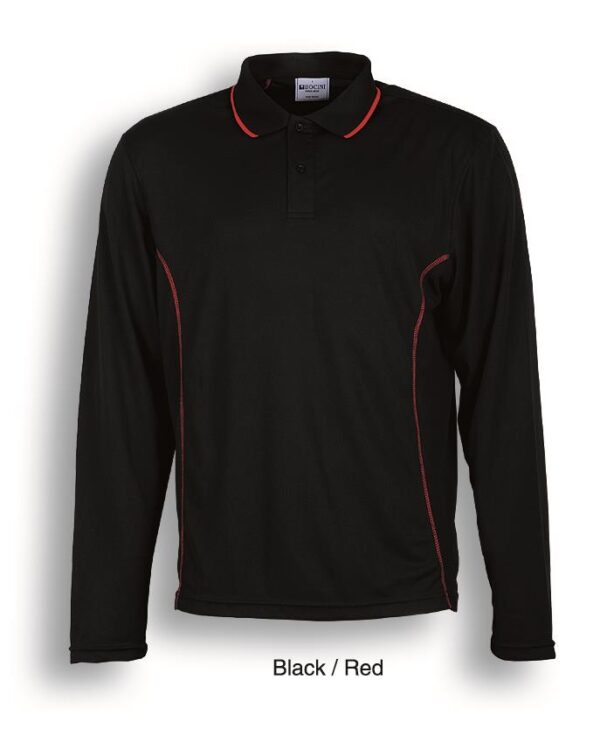 BOCINI Stitch Feature Essentials-Unisex Adults Long Sleeve Polo CP0912