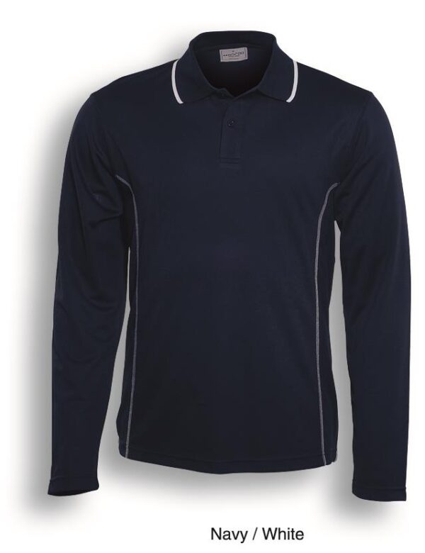 BOCINI Stitch Feature Essentials-Unisex Adults Long Sleeve Polo CP0912