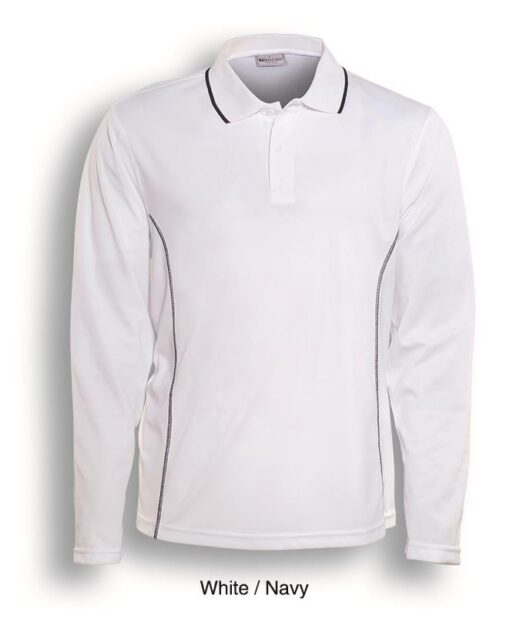 BOCINI Stitch Feature Essentials-Unisex Adults Long Sleeve Polo CP0912