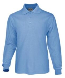 BOCINI Plain Colour Poly Face Cotton Backing Long Sleeve Polo CP1604