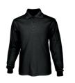 BOCINI Plain Colour Poly Face Cotton Backing Long Sleeve Polo CP1604