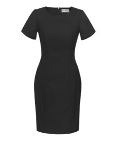 Womens Comfort Wool Stretch Short Sleeve Shift Dress