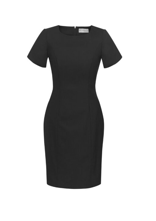 Womens Comfort Wool Stretch Short Sleeve Shift Dress