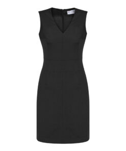 Womens Comfort Wool Stretch Sleeveless V-Neck Dress