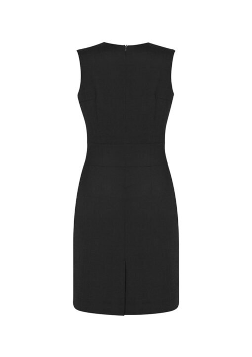 Womens Comfort Wool Stretch Sleeveless V-Neck Dress