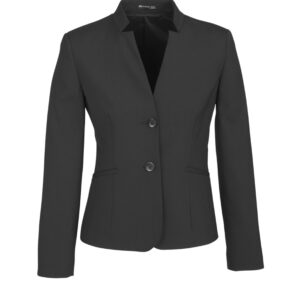 Womens Comfort Wool Stretch Short Jacket with Reverse Lapel