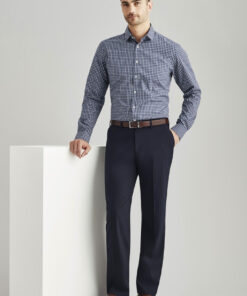 Mens Comfort Wool Stretch Flat Front Pant