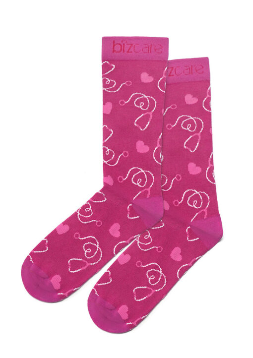 Unisex Pink Happy Feet Comfort Socks