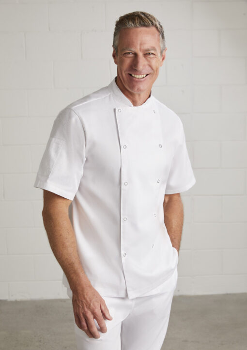 Mens Zest Short Sleeve Chef Jacket