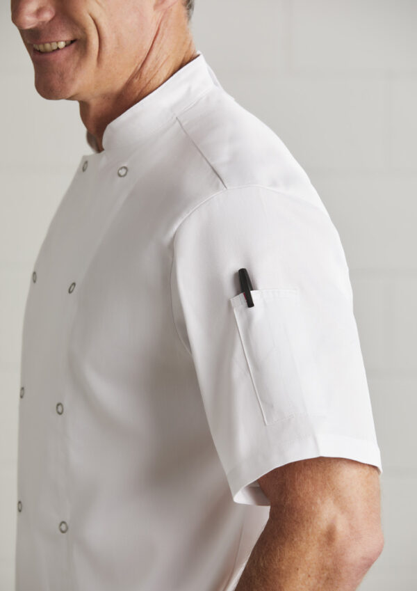 Mens Zest Short Sleeve Chef Jacket