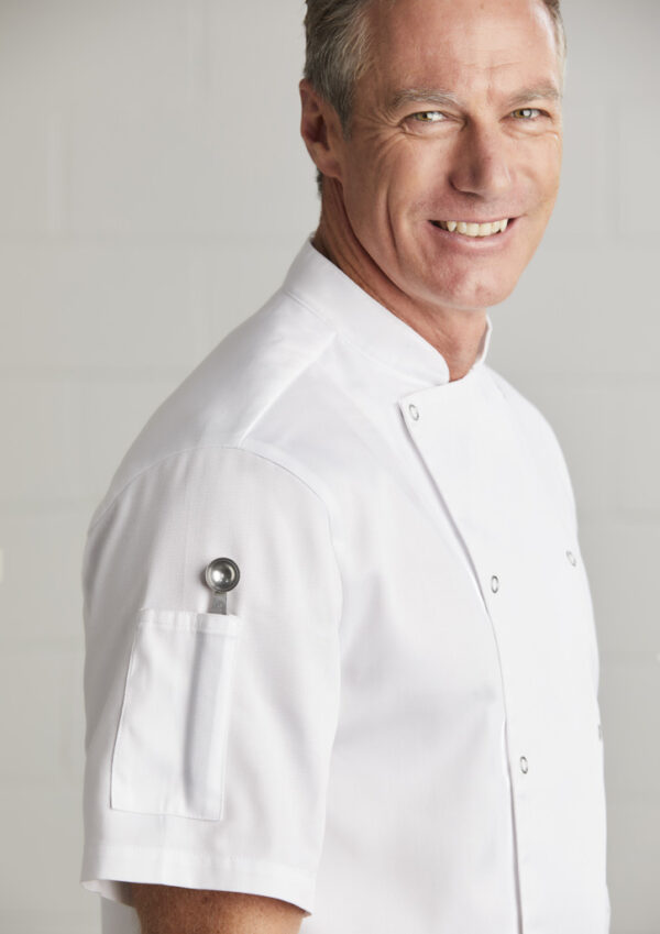 Mens Zest Short Sleeve Chef Jacket